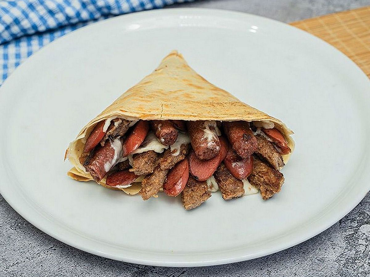 Mix meat crepe