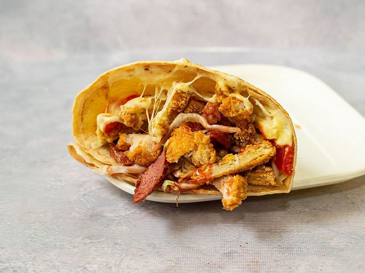 Mix Meat And Chicken Crepe