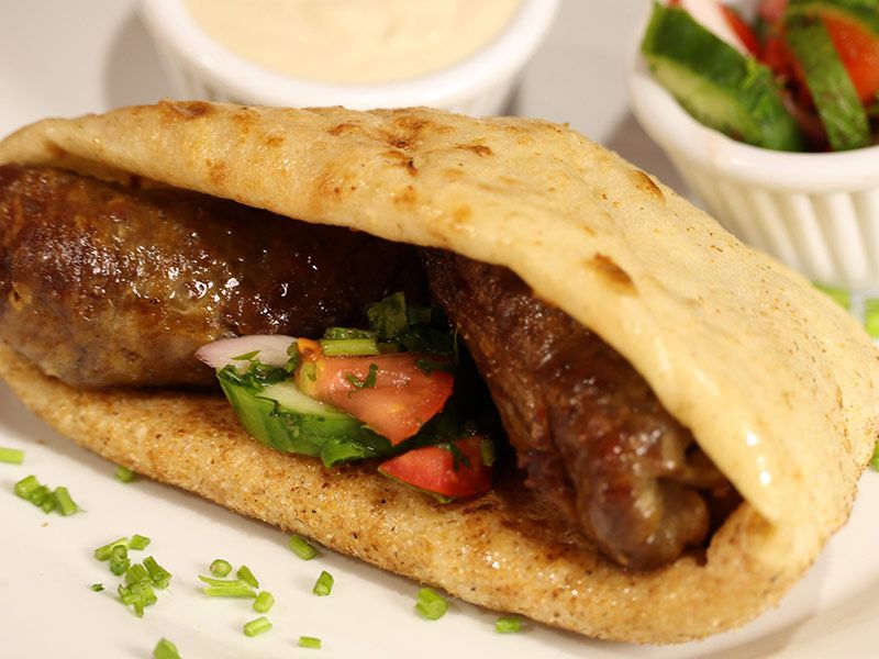 Charcoal Grilled Kofta Sandwich - Saroukh