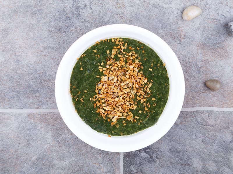 Molokhia With Shrimp Soup