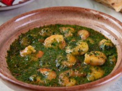 Molokhia with Shrimp