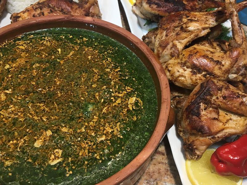 Molokhia With Half Rabbit Platter