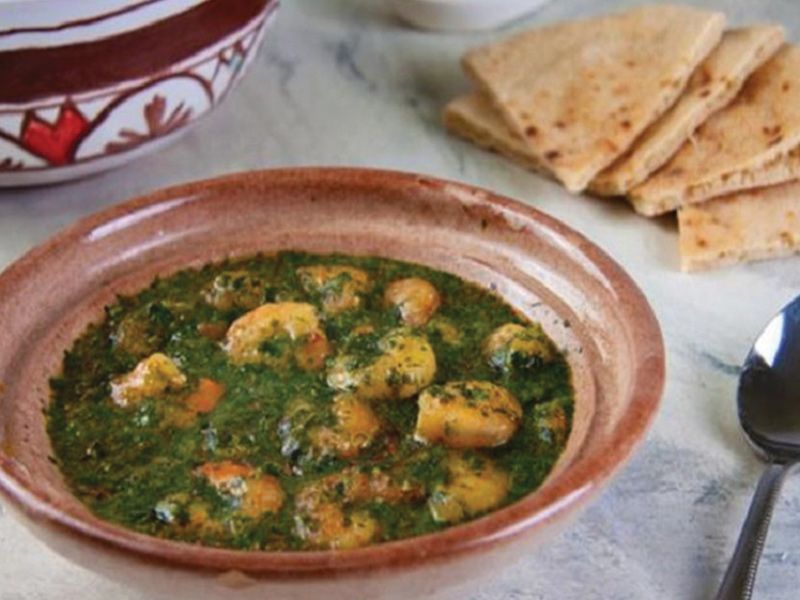 Molokhia With Shrimp Platter