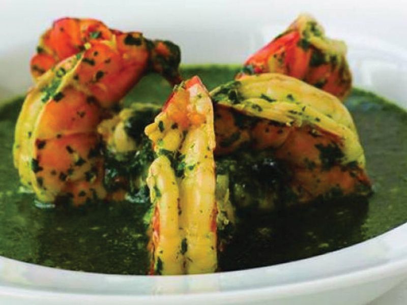 Molokhia with Shrimp