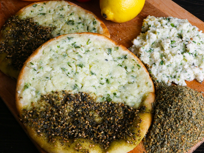 Zaatar And Mozzarella Cheese Manoucheh
