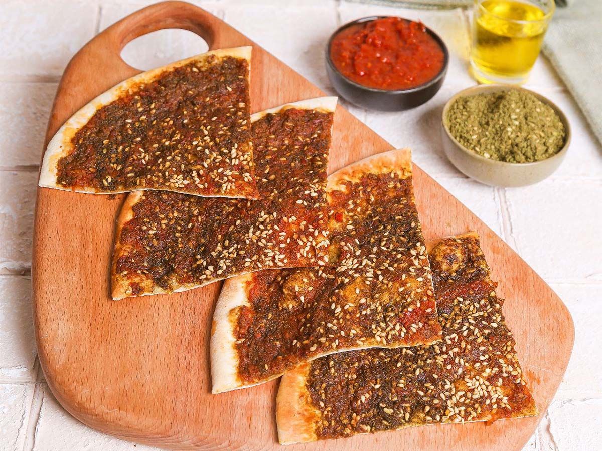 Zaatar And Kashkaval Manakish