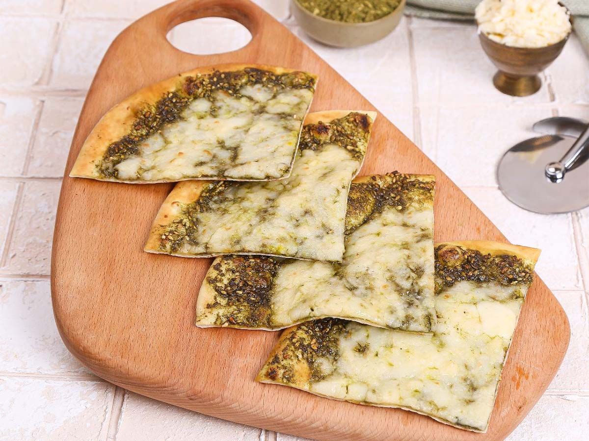Zaatar And Labneh Manakish