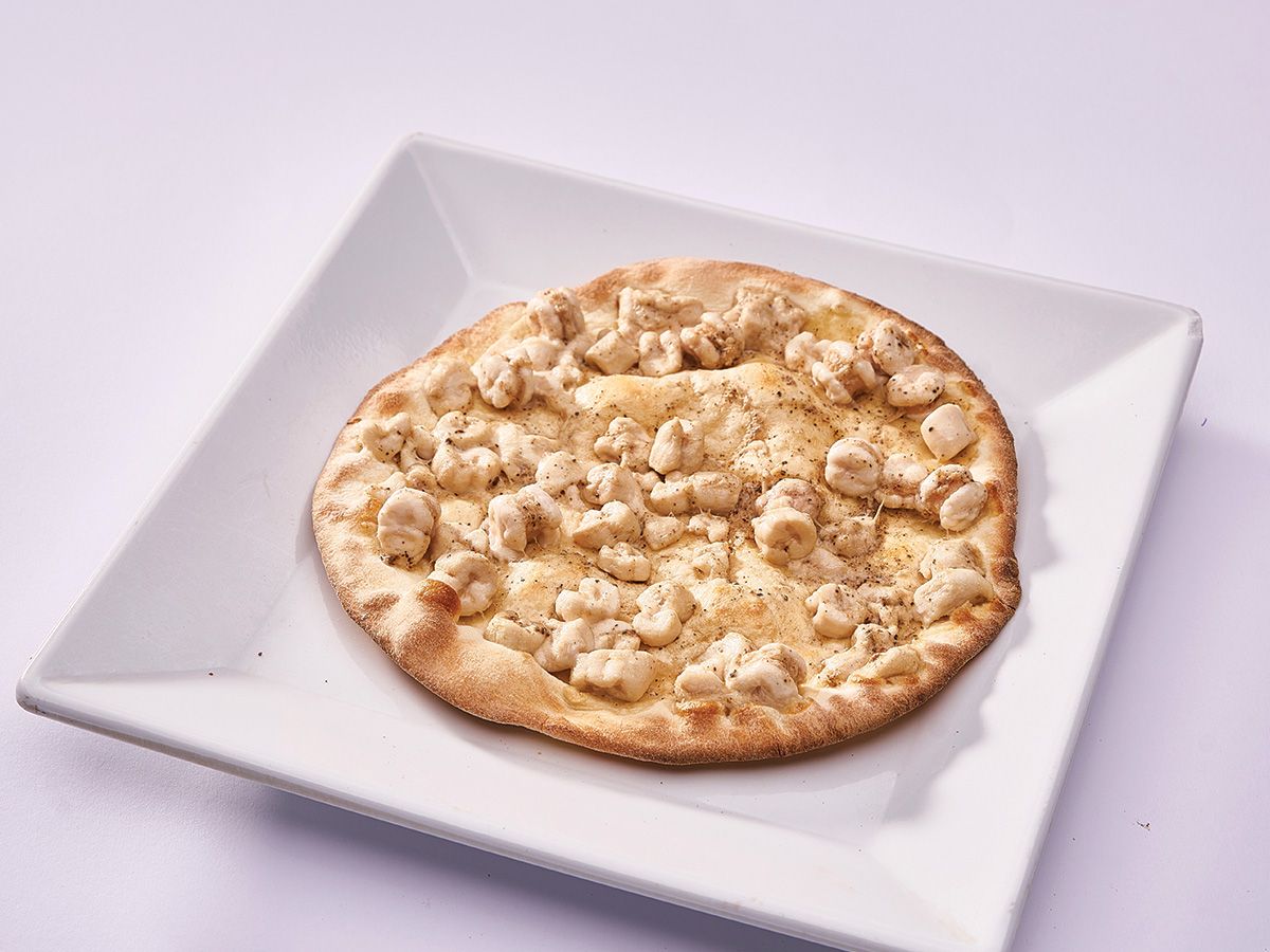 Piece of chains on the dough