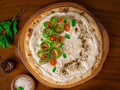 Thyme With Labneh Manoucheh