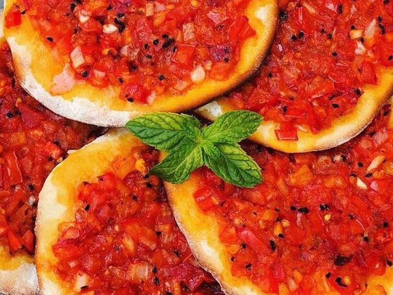 Muhammara With Mozzarella Cheese Manoucheh
