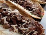Beef Shawarma Flatbread with Cheese