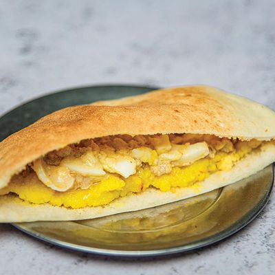 Shami Mashed On Egg Sandwich