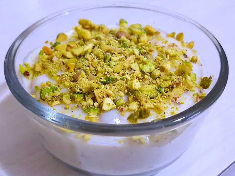 Milk Pudding With Nuts