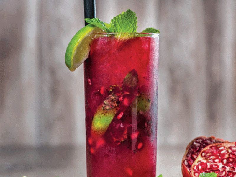 Pomegranate Mojito Cocktail