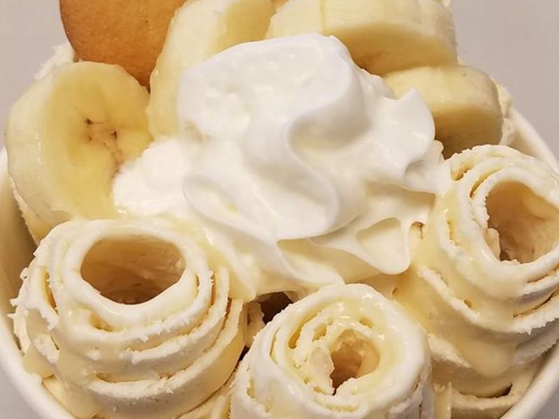 banana ice cream roll