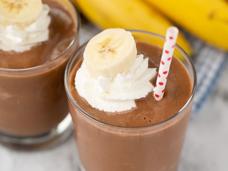 Banana With Chocolate Juice