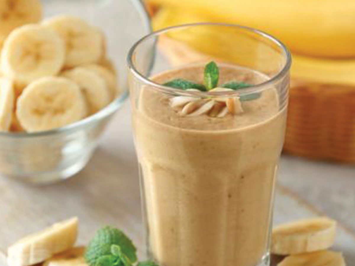 Banana with milk juice