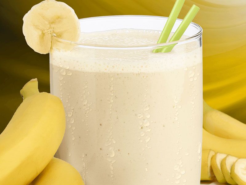 Banana With Milk And Nutella Juice
