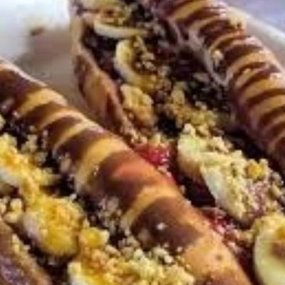 ساندويتش موز مع نوتيلا