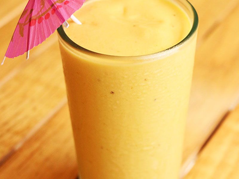 Banana With Milk And Kiwi Cocktail