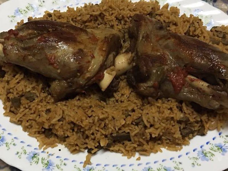Mutton Shank With Rice Platter