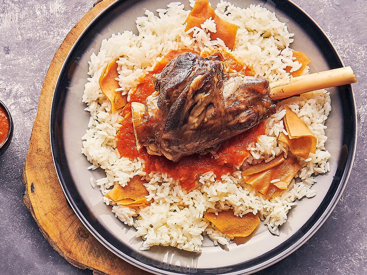 mutton shank fatteh