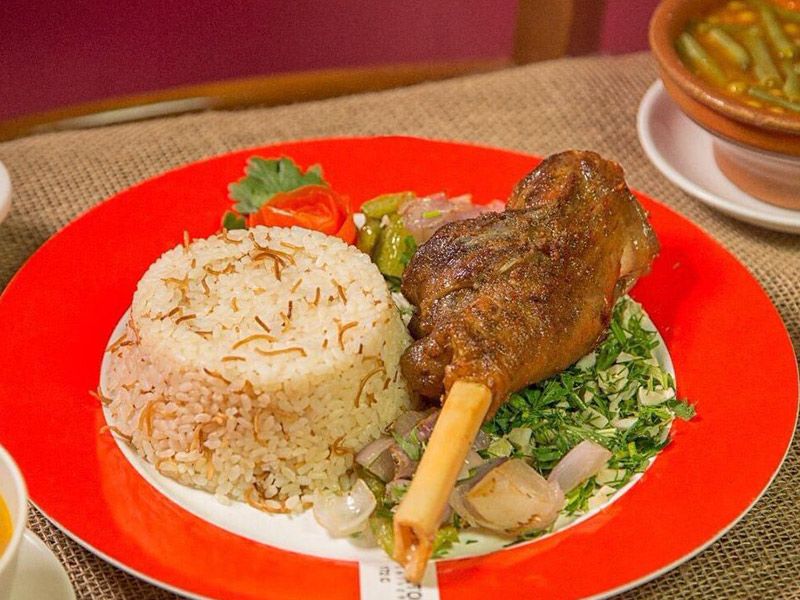 Lamb Shank With Rice Platter