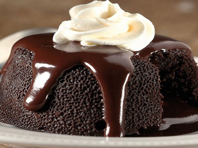 Molten Cake with Ice Cream