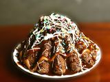 Molten Cake With Nutella Chocolate With Ice Cream