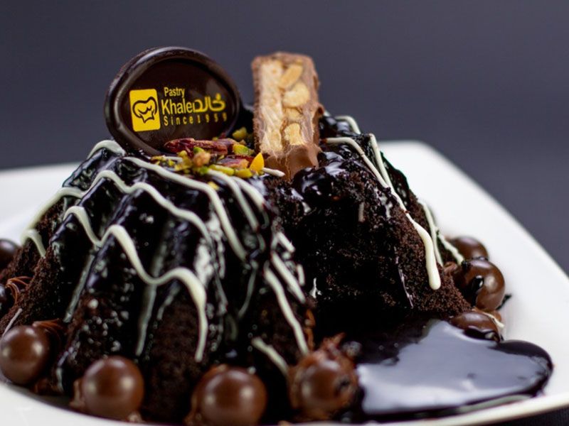 Piece of molten cake
