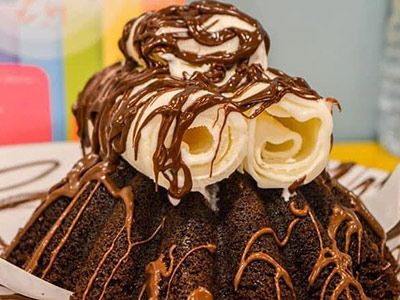 Molten Cake with Vanilla Ice Cream