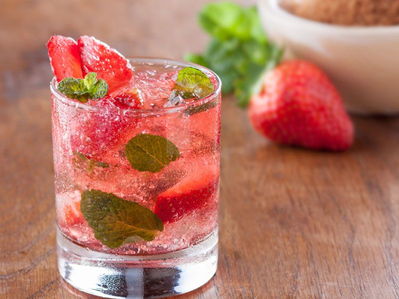 Flavored Strawberry Mojito