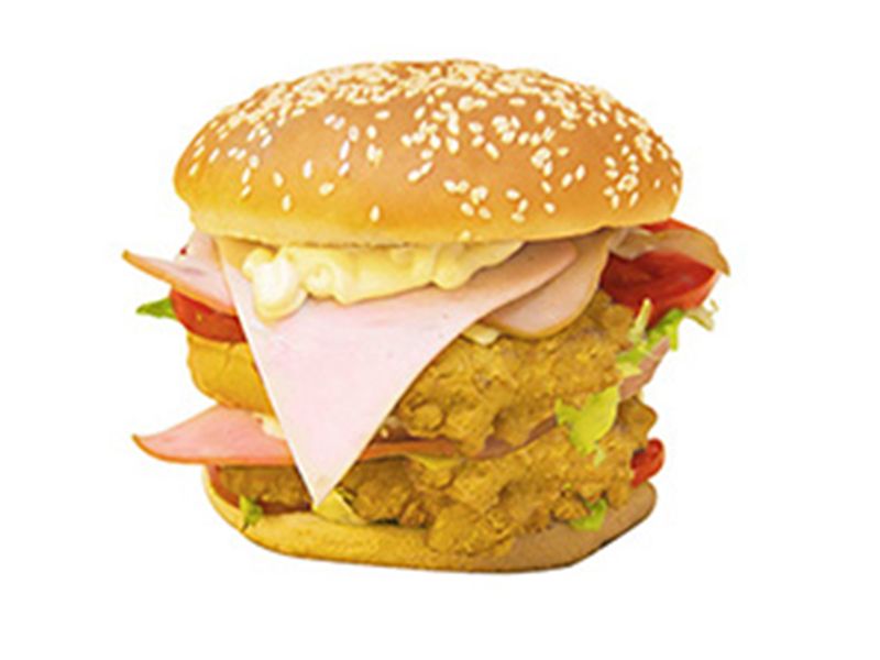 Mega Fried Chicken With Turkey Sandwich