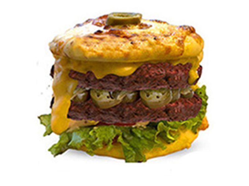 Mega Jalapeno With Burger Pizza Sandwich