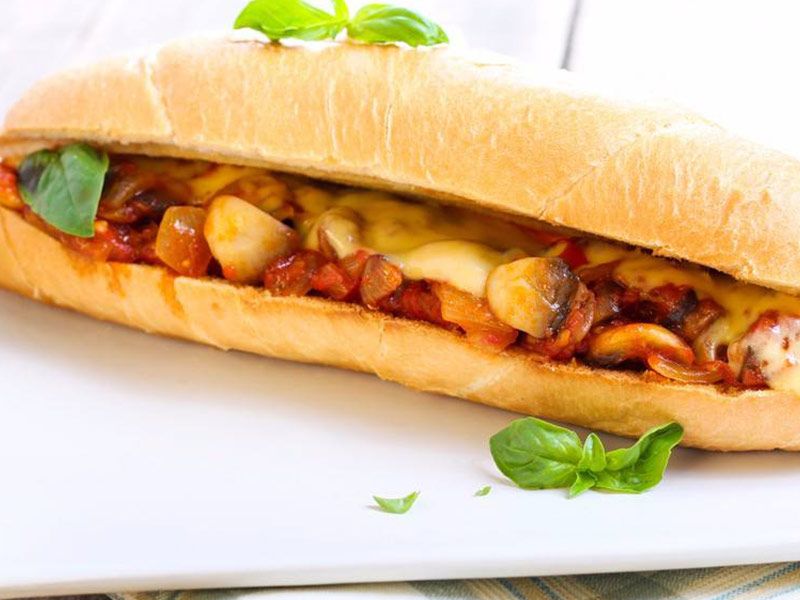 Kofta With Cheddar Cheese And Mayonnaise Sandwich