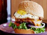 Mexican Grilled Mega Beef Burger With Cheese Sandwich