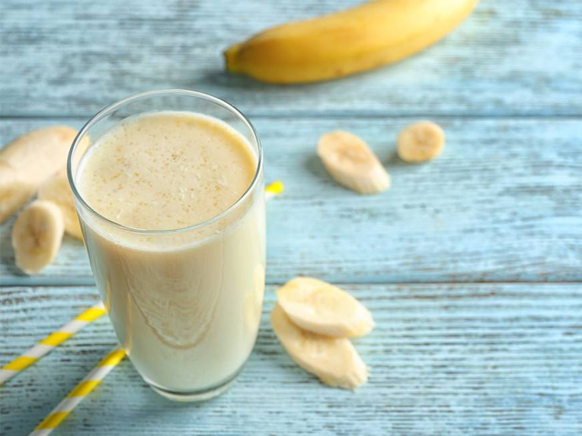 Mango banana milkshake