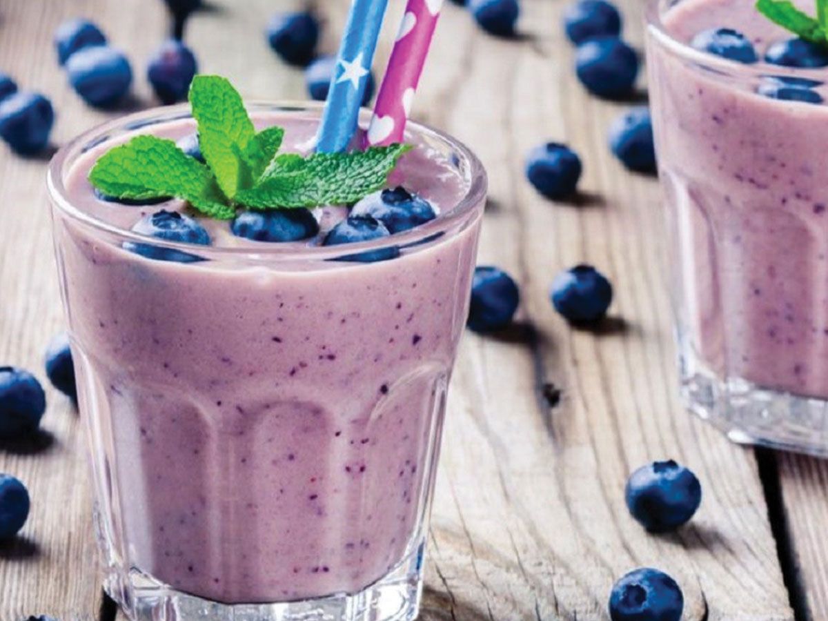 Blueberry milkshake