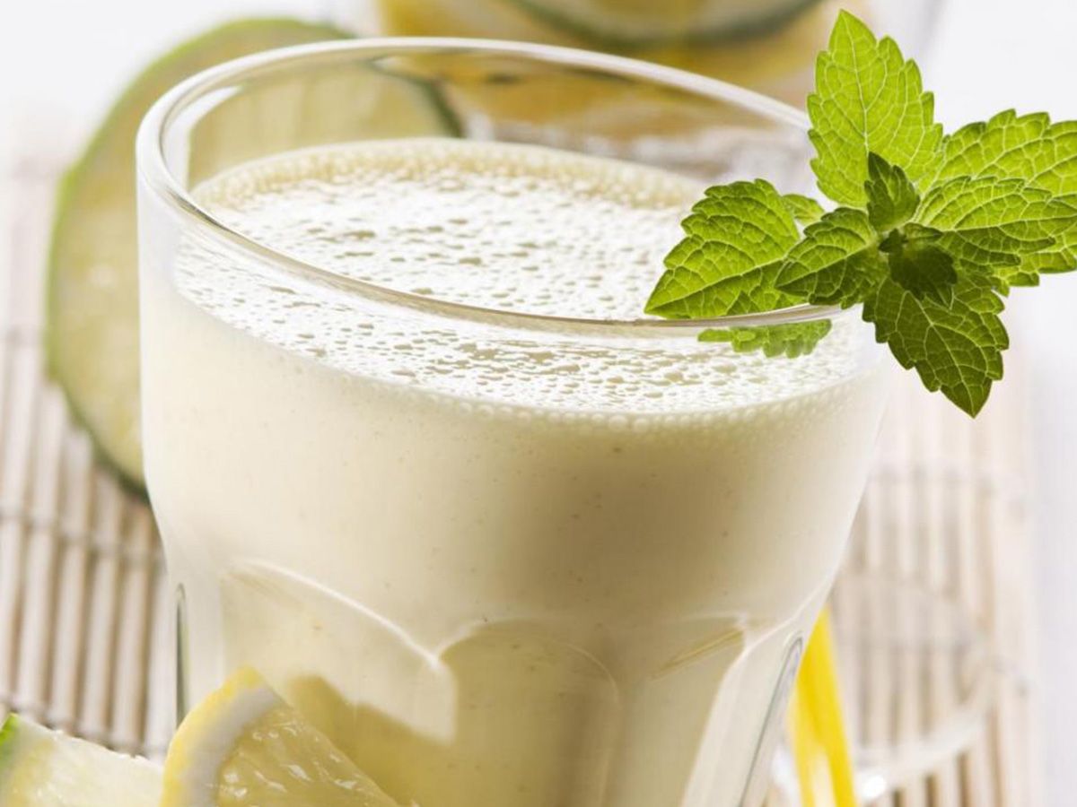 Mint lemon milkshake