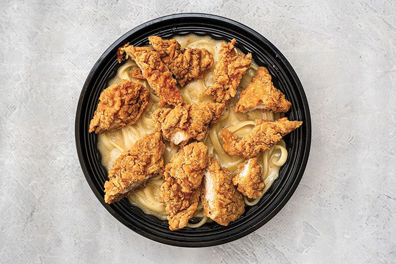 Fettuccine Alfredo Fried