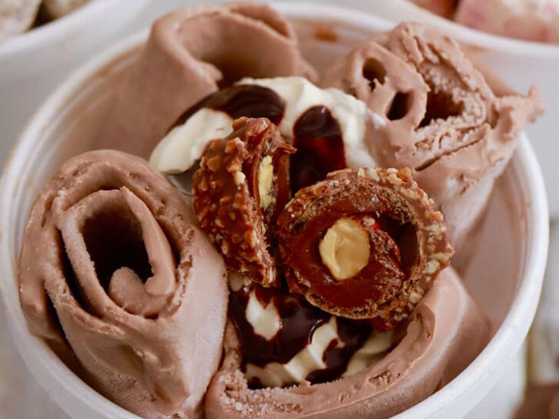 Nescafe ice cream roll