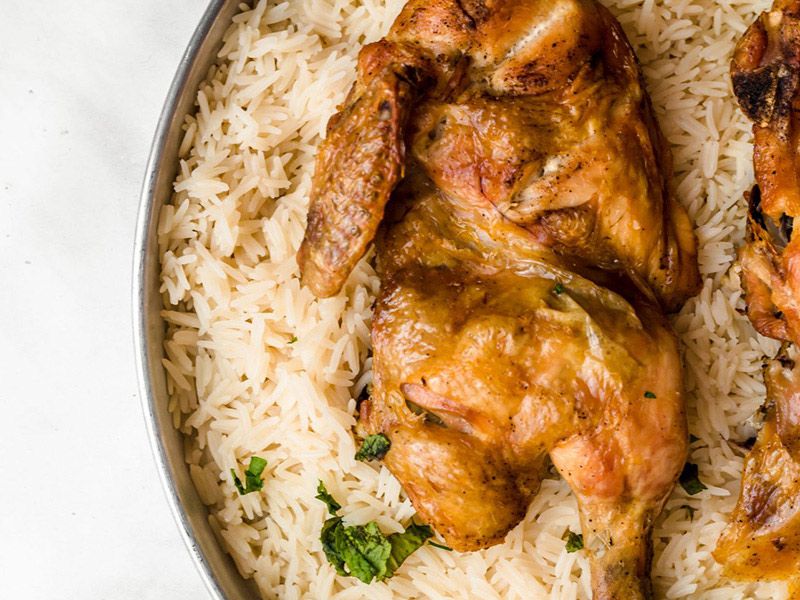 Half Chicken Mandi With Rice