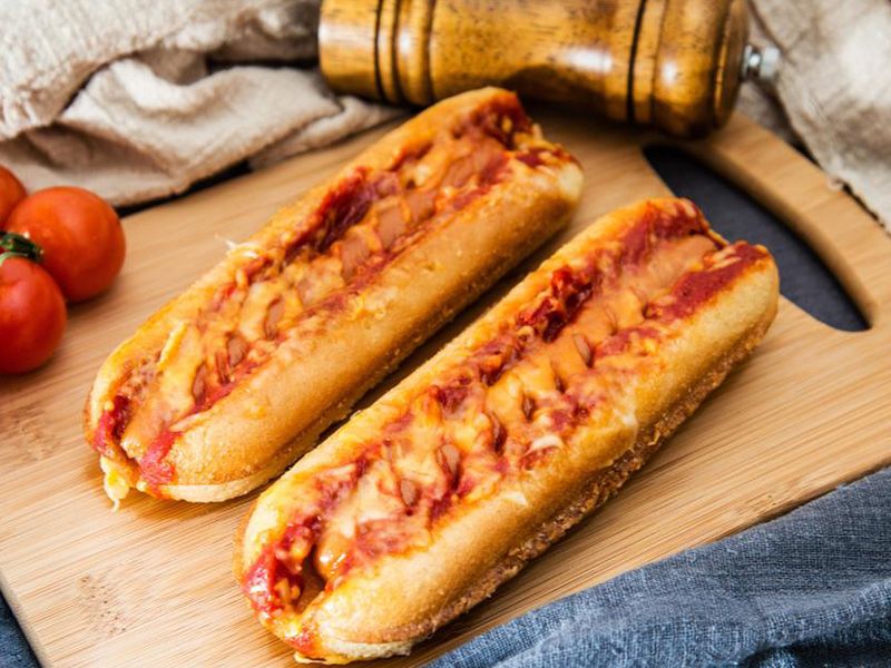 Half Hot Dog sandwich