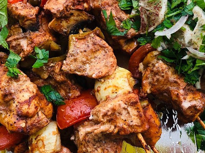 half shish chicken with Basmati Rice
