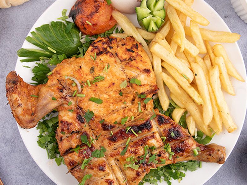 Half Chicken With French Fries