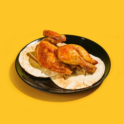 Half grilled chicken