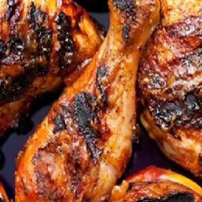 Half chicken shish and rice