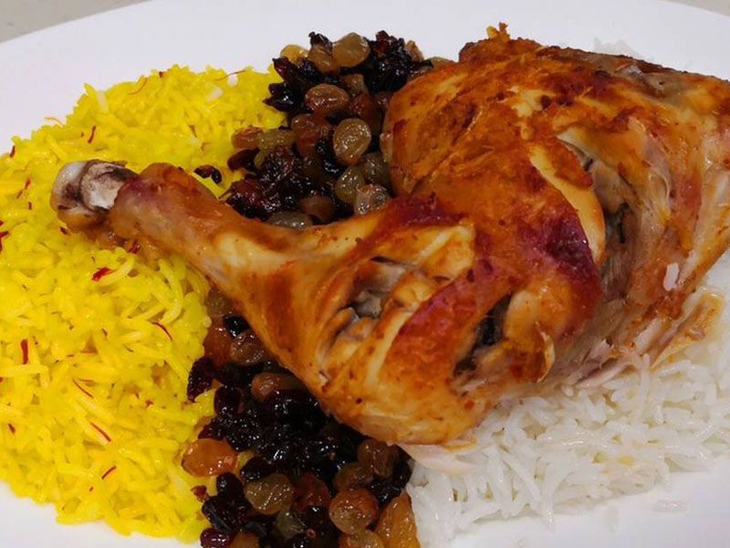 Half Grilled Chickenwith Rice Meal
