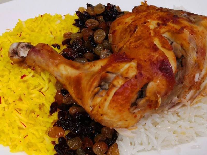 Half Grilled Chickenwith Rice Meal