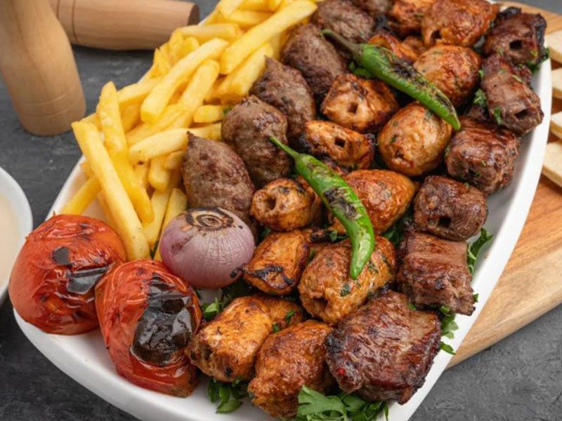 Half Kofta and Shish Tawook Mix
